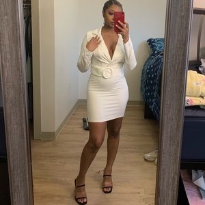 White Blazer Dress